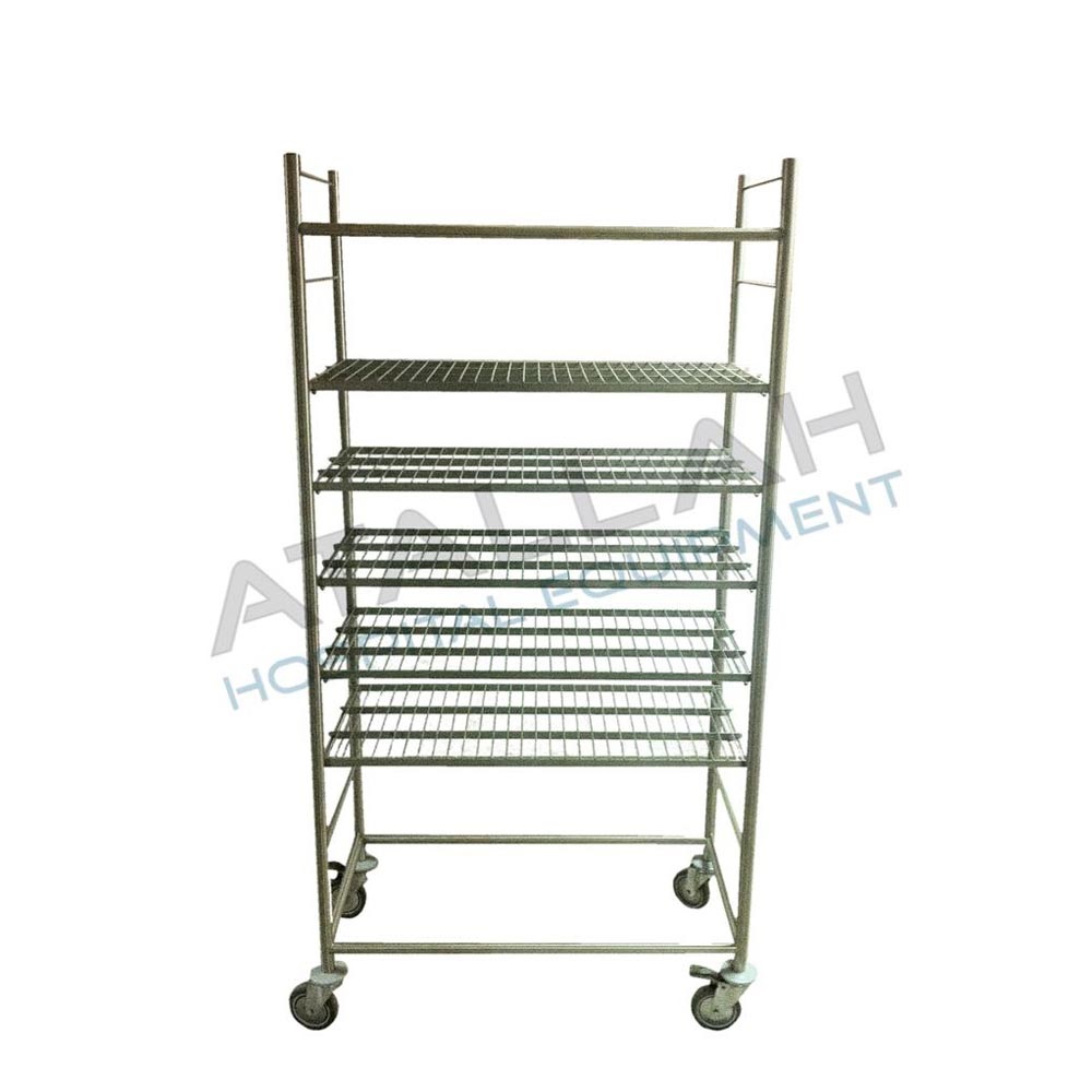 Storage Shelves Unit - Wire Stainless Steel 100W x 50D x 200H cm
